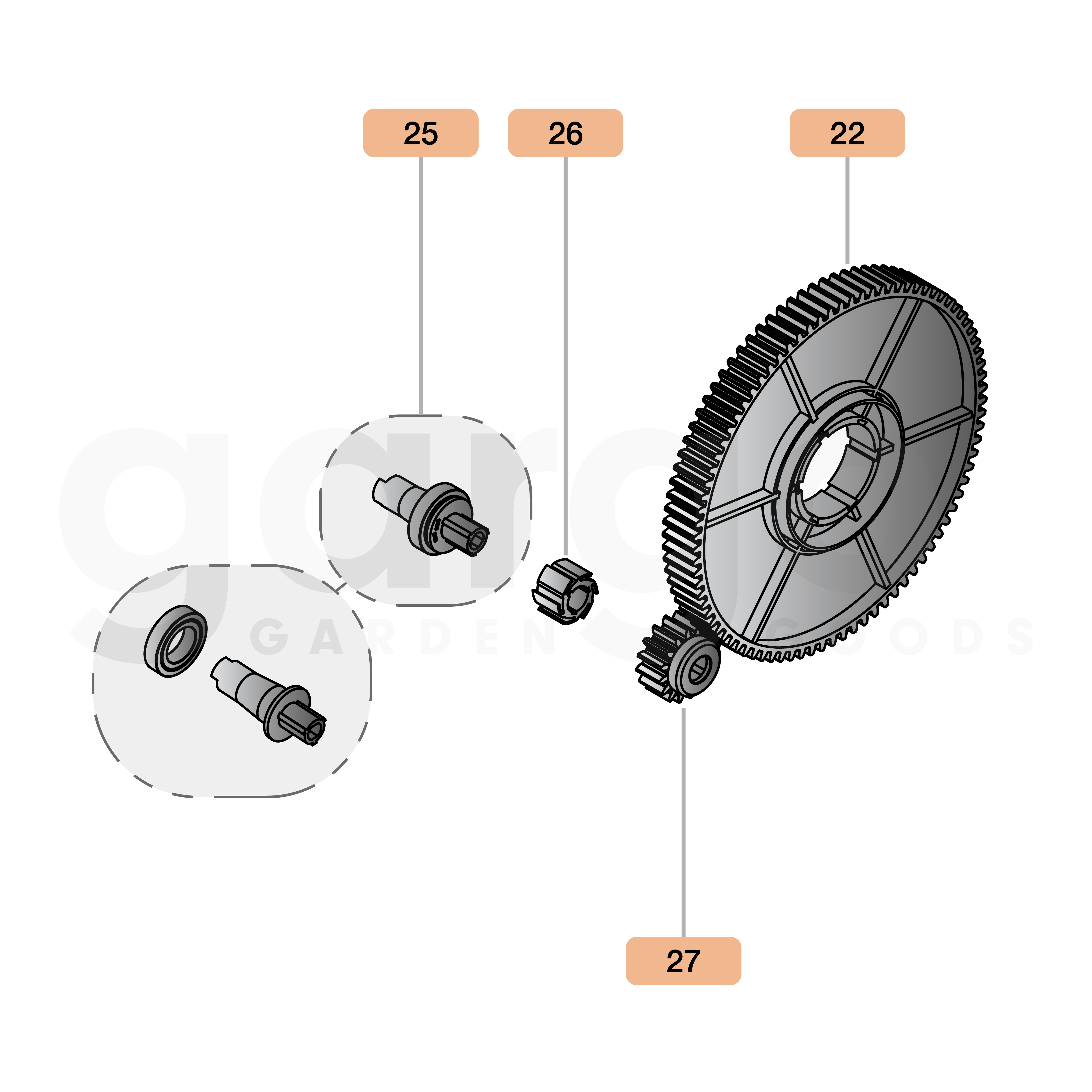 Set mechanischer Antrieb KW - passend für Typ A+B