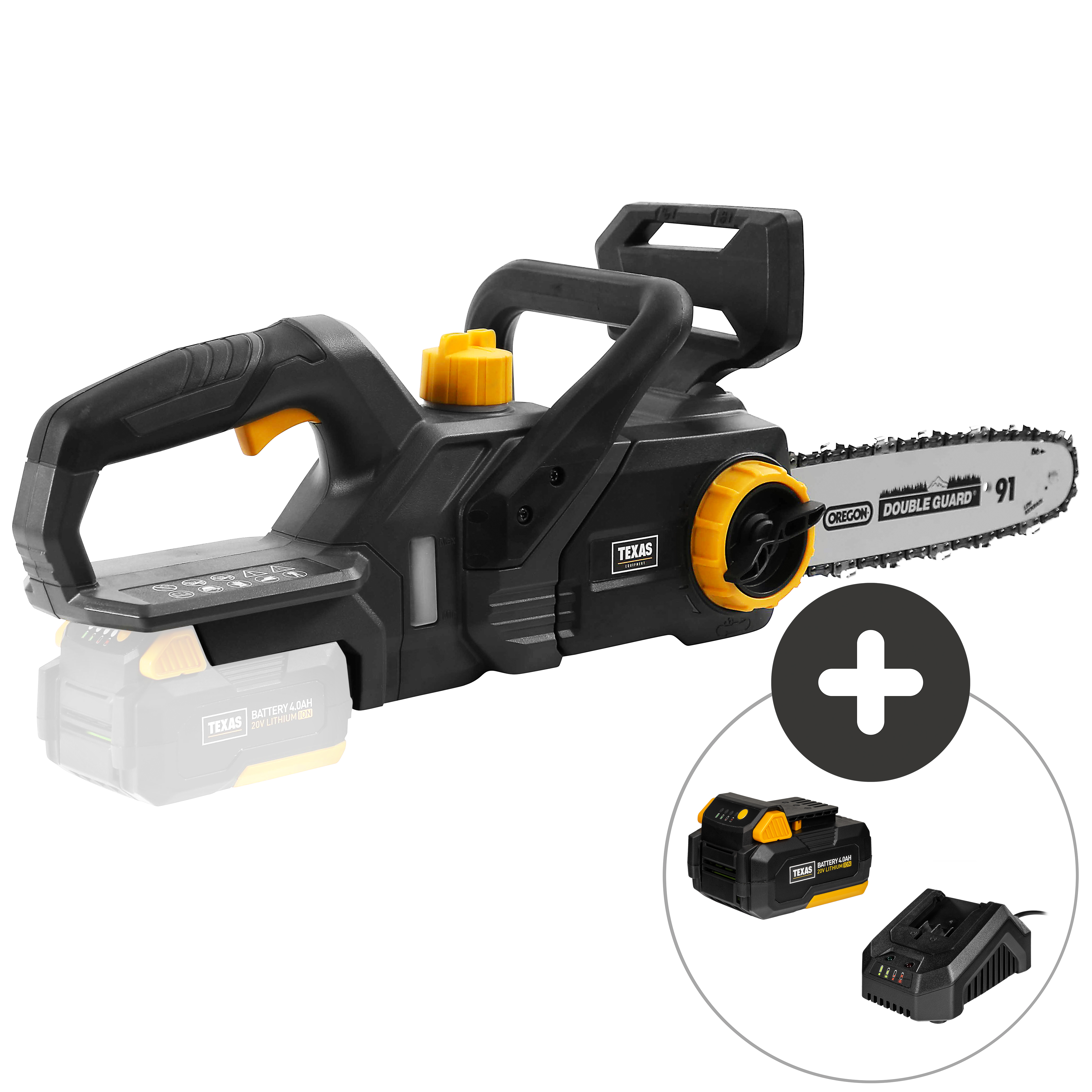 Texas Akku Kettensäge CSX2000 (20V) mit Akku+Ladegerät