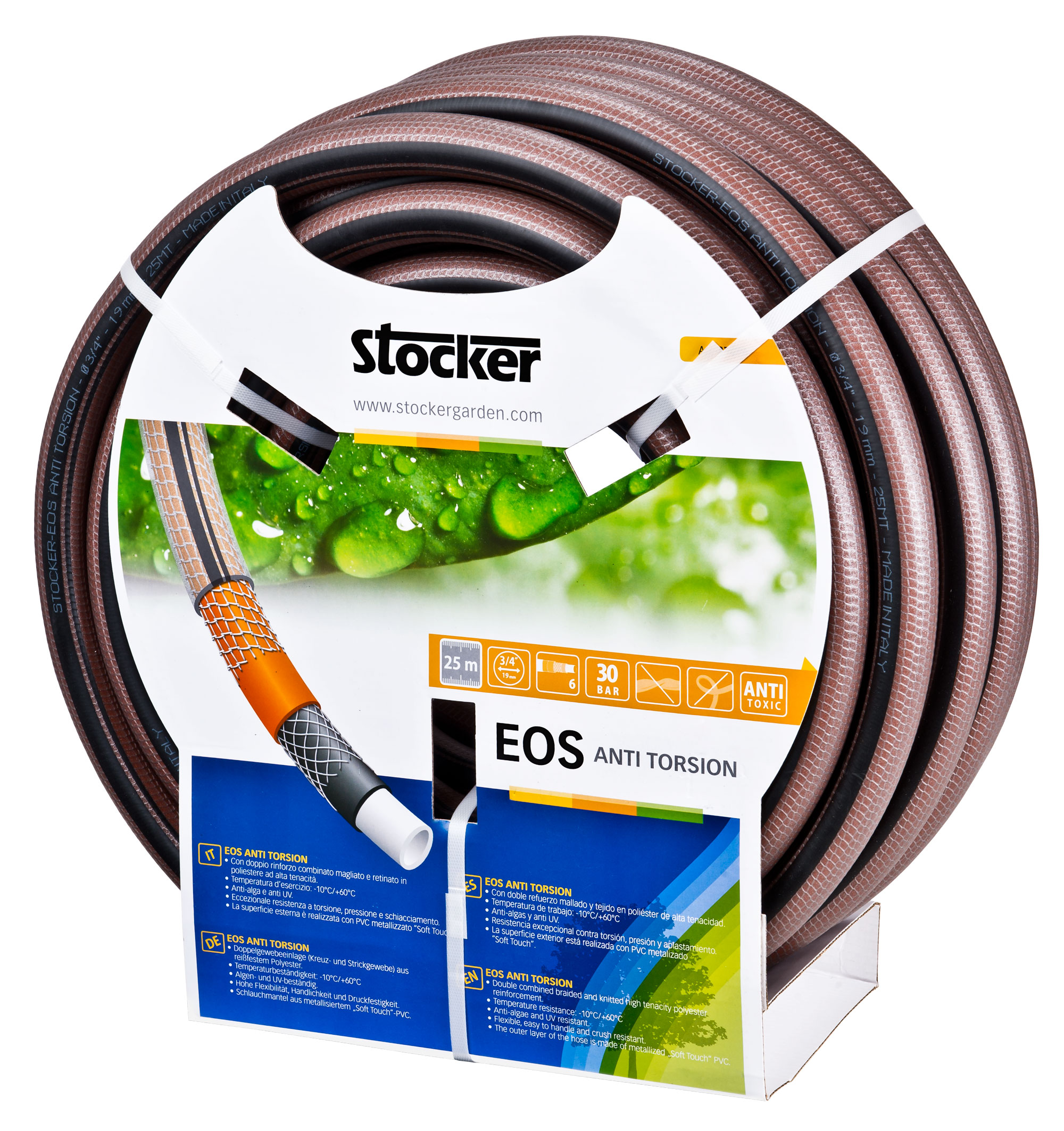 Stocker Gartenschlauch Eos Anti Torsion 25 m, 3/4″