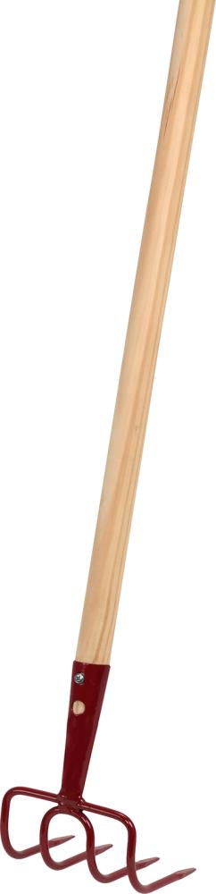 Feld- und Gartenhacke 4 Zinken m. Stiel Floraworld