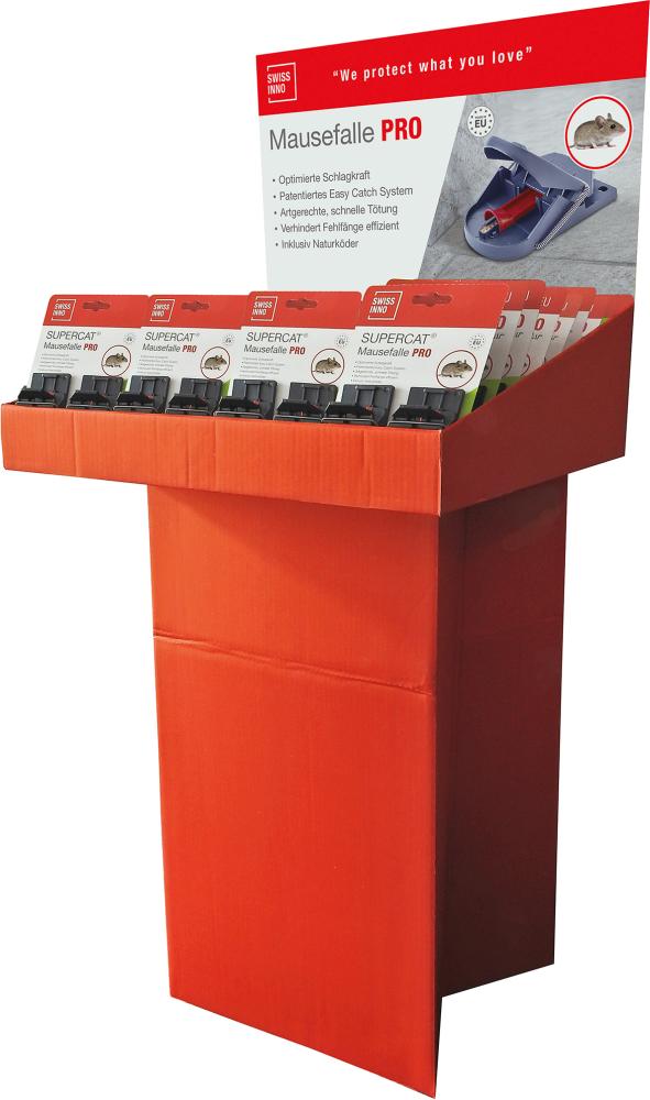 Mausefalle SuperCat Pro 2er Set inkl. Köder Display, Inhalt 40 Stück