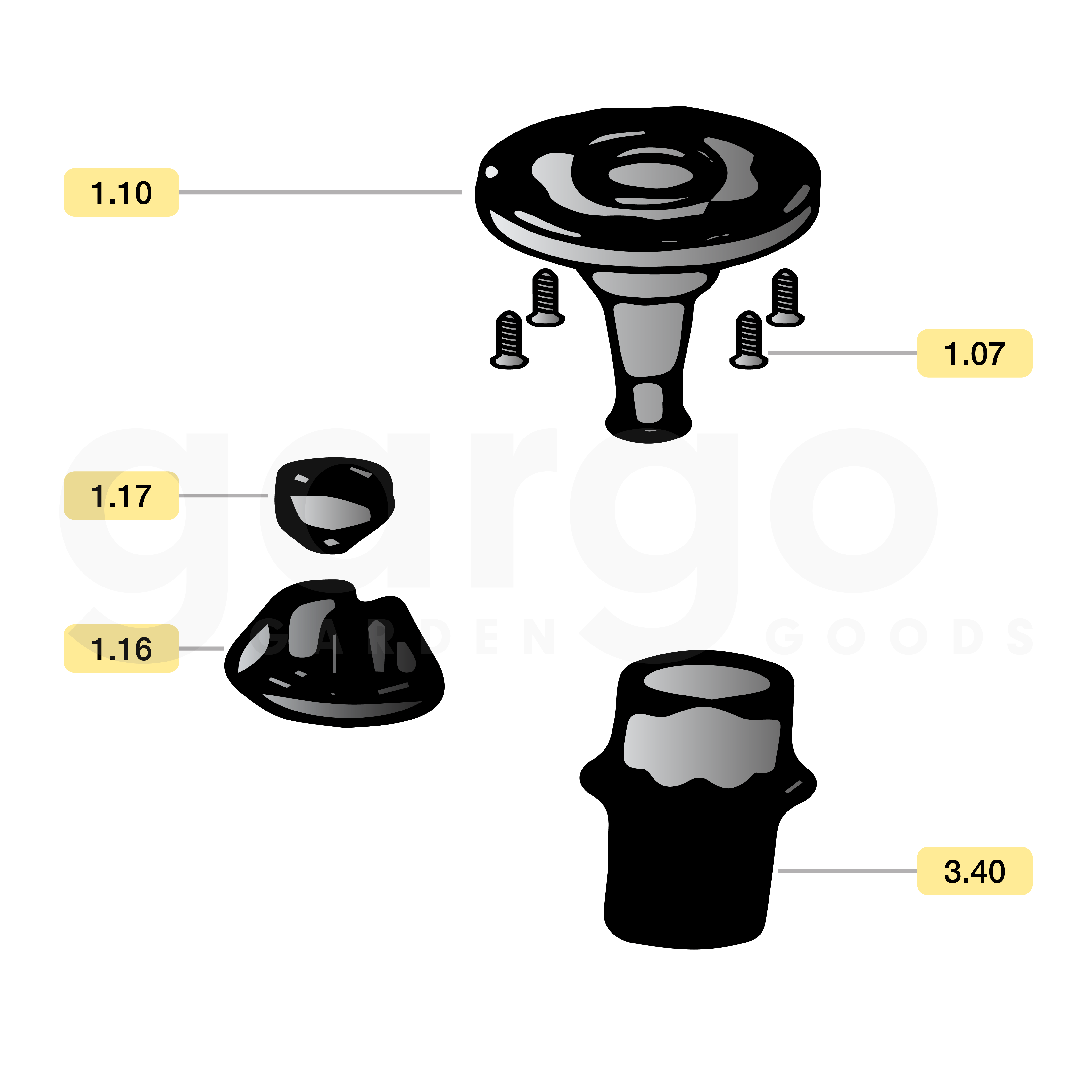 Set mechanischer Antrieb X97 (beide Seiten)