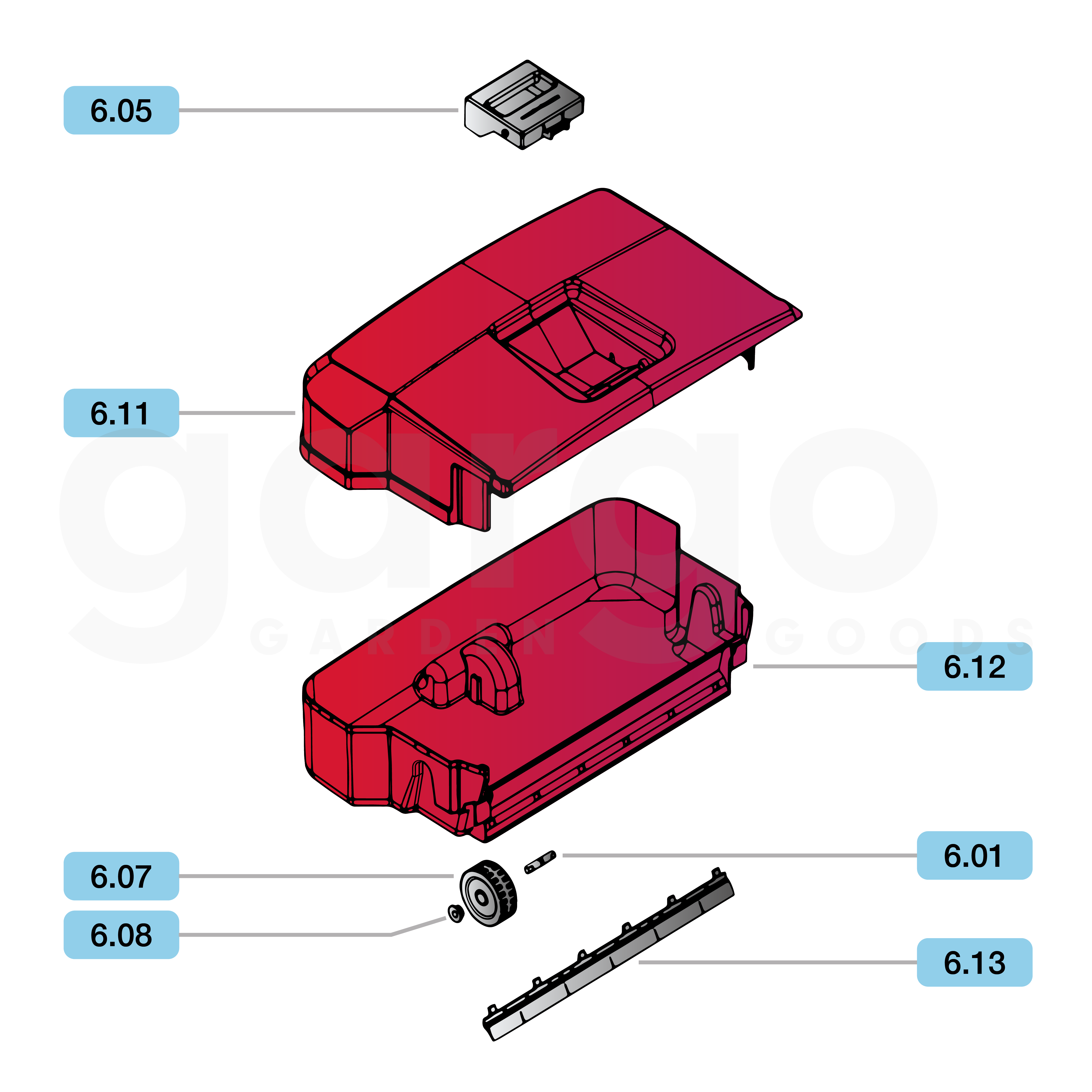 Set Kehrgutbehälter komplett  haaga 4XX/6XX