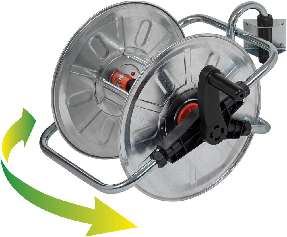 Wandschlauchhalter galvanisiert, schwenkbar 1/2"-50 Meter