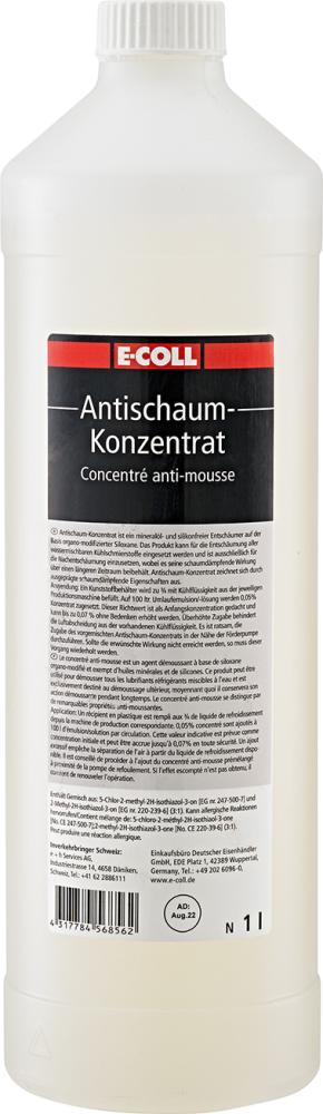 E-COLL Antischaum Konzentrat 1L Flasche - bekommst Du bei ★ HUG Technik ✓