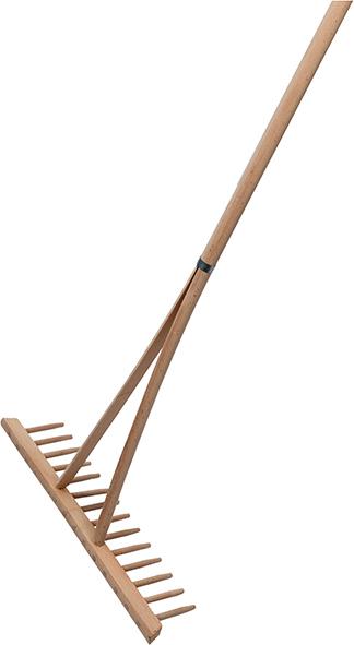 Heurechen 14 Zinken 540mm m. Holzstiel Floraworld