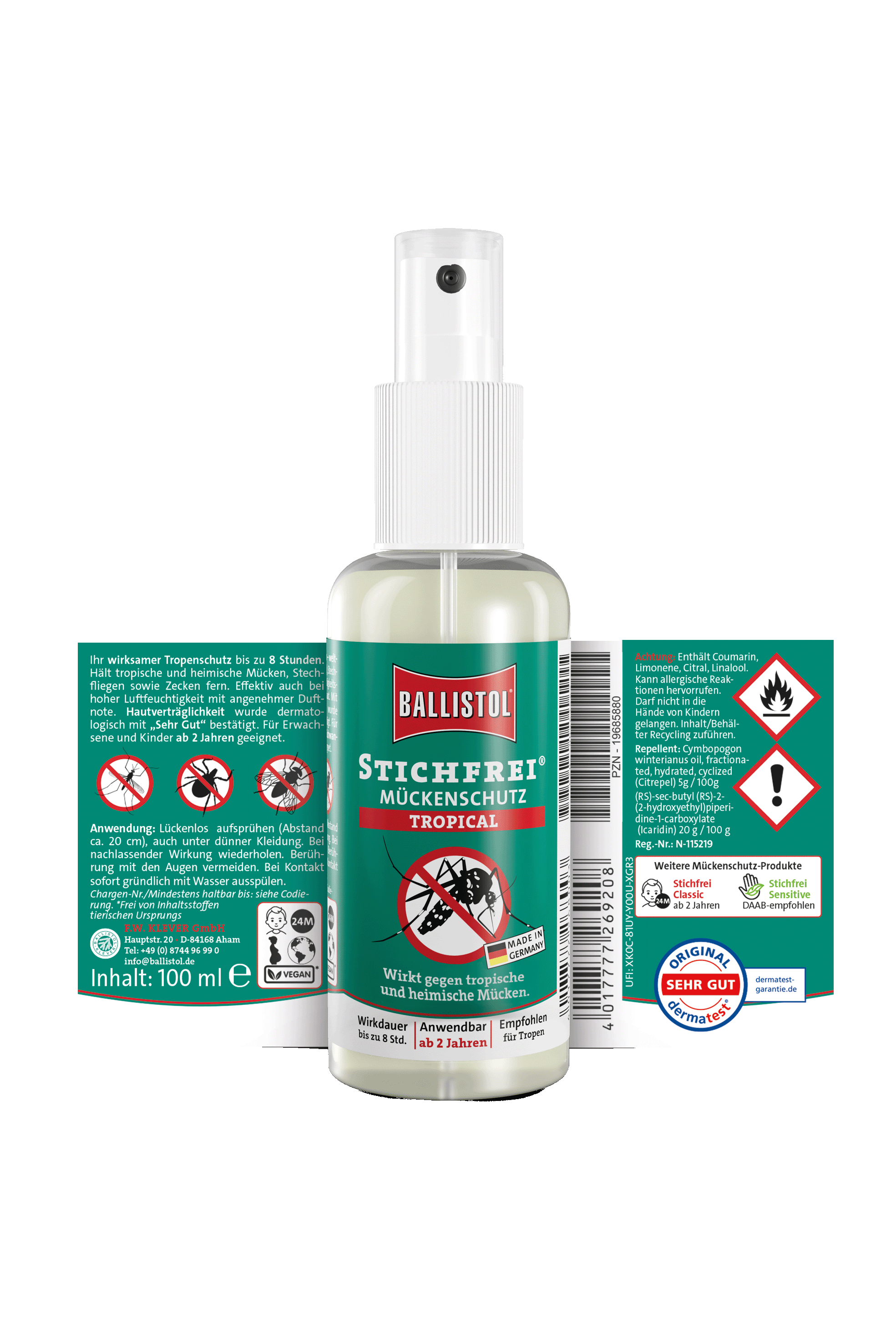 Ballistol® Stichfrei Tropical Pump-Spray - bekommst Du bei ★ HUG Technik ✓