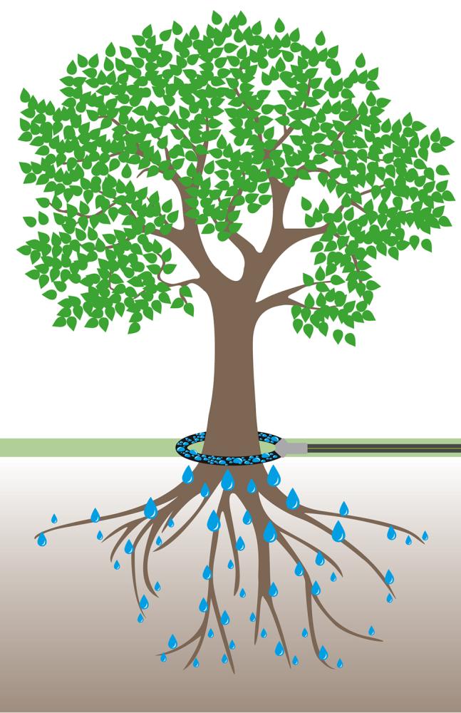 Baumbewässerungs-Set 1,5m Perlschlauch Anschlüsse GEKA plus