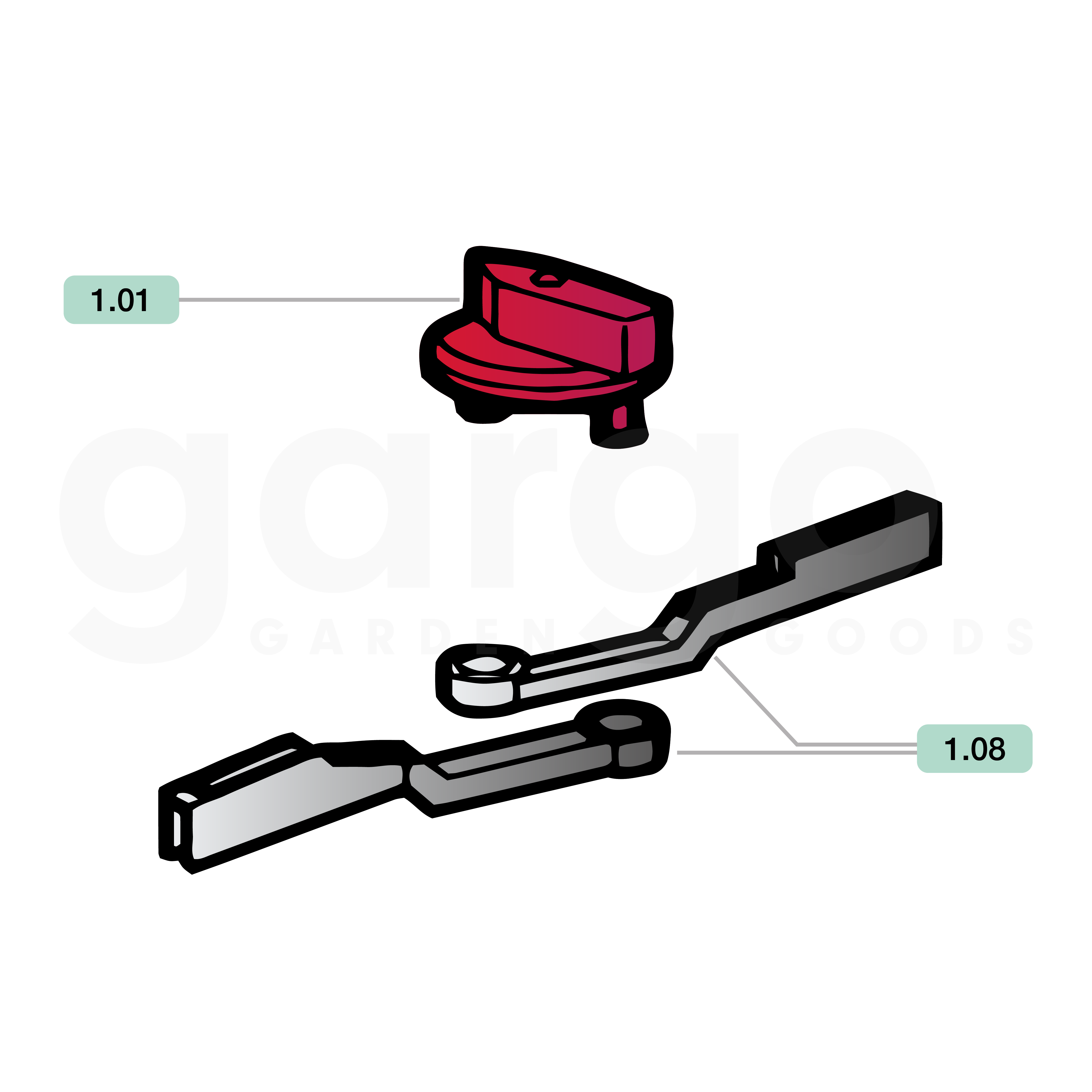 Set Verstellknopf haaga 255