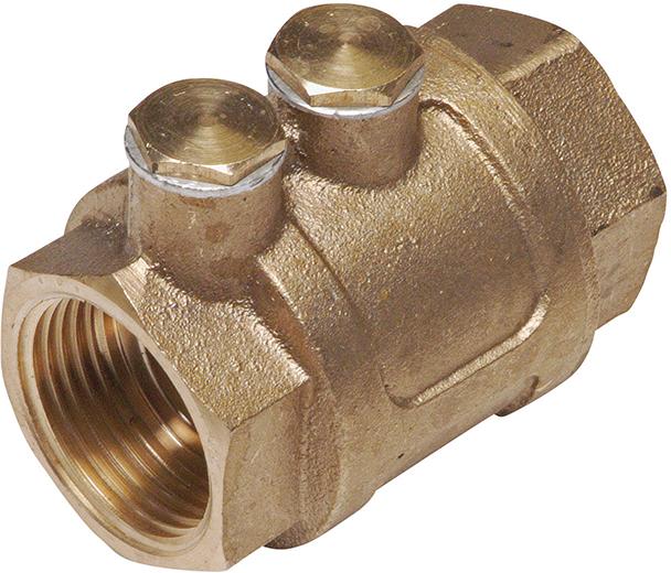 Rückschlagventil 1 1/4Z IG Messing mit doppelter Entlüftung Floraworld