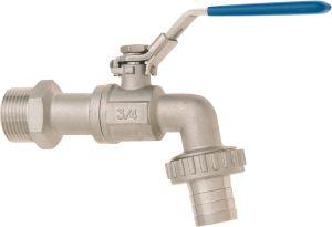 Kugelauslaufventil Chromstahl mit Hebel-Schließsicherung