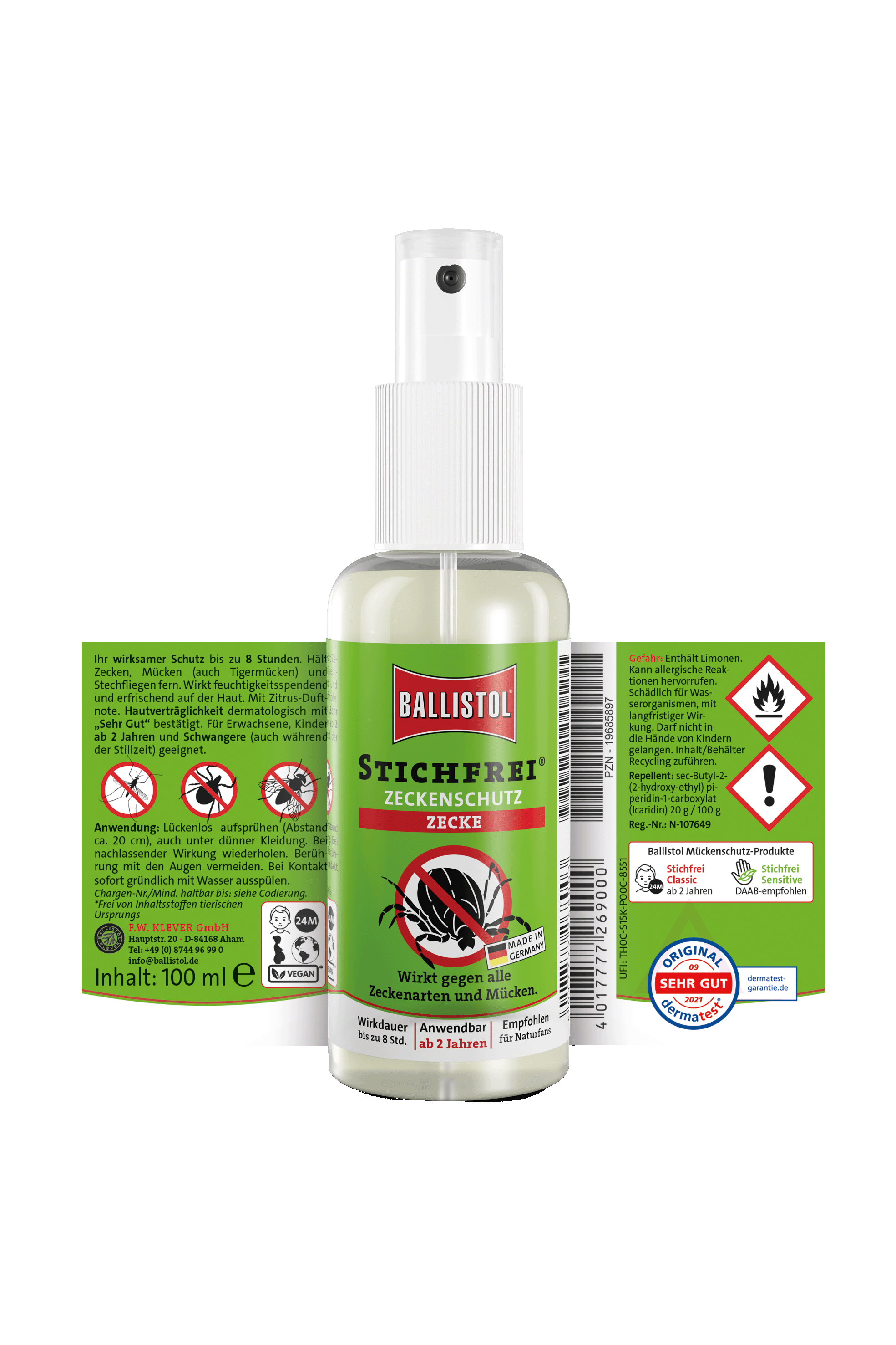 Ballistol® Stichfrei Zecke Pump Spray - bekommst Du bei ★ HUG Technik ✓