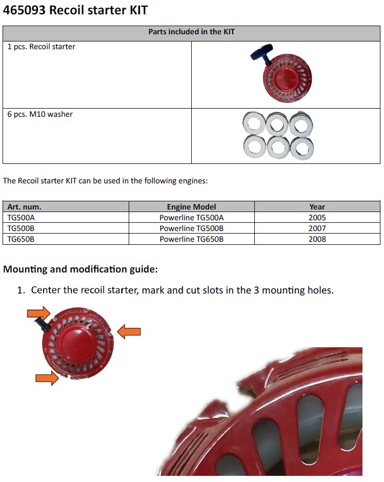 Texas Starter - 465093 - TG650B / 500A / 500B
