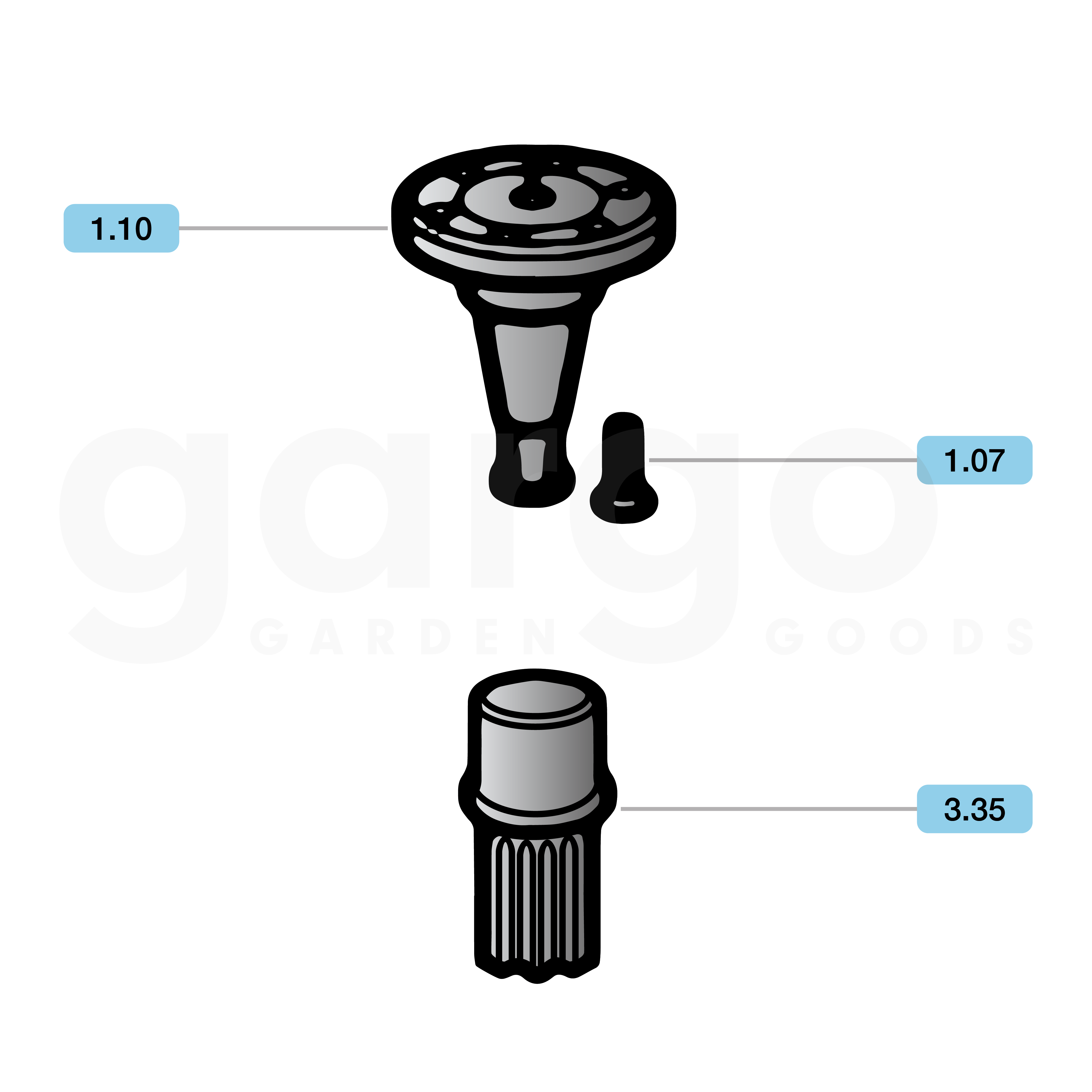Set mechanischer Antrieb 375/475/X77 (beide Seiten)